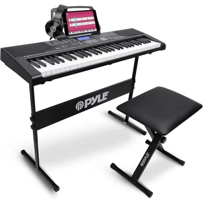 Image de Piano Numérique Pyle 61 touches écran LCD noir