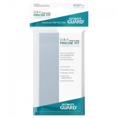 Image de Ultimate Guard 100 pochettes refermables Precise Fit Sleeves format japonais Transparent