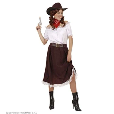 Afbeelding van WIDMANN Bruin en wit cowgirl kostuum voor vrouwen XL