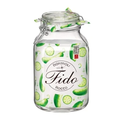 Afbeelding van Bormioli 0810454 luchtdichte FIDO glazen pot, 3 l, transparant