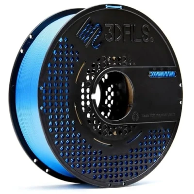 Afbeelding van 3DFILS Zijde PLA filament voor 3D printen Neat Winding esdraad Max: 1,75 mm, 1 kg, zijdeblauw