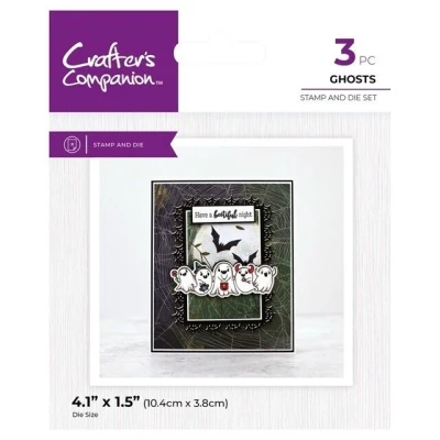 Afbeelding van CC Clearstamp/Snijmal Character Embellishment Halloween Ghosts