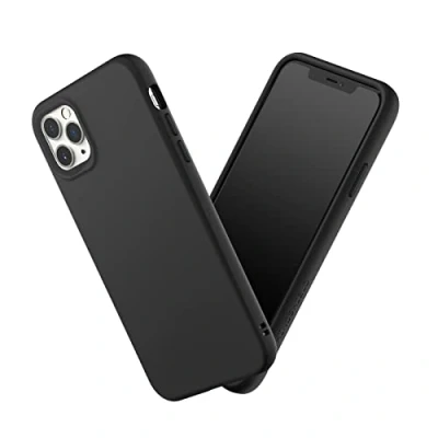 Afbeelding van RHINOSHIELD SolidSuit beschermhoes compatibel met iPhone 11 Pro Max, SolidSuit, dunne schokabsorberende technologie en premium matte afwerking, verwisselbare fotolens, klassiek zwart