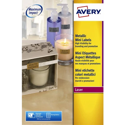Afbeelding van Etiket Avery L7690 25 38.1x21.2mm zilver 1625stuks