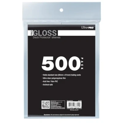 Afbeelding van Ultra PRO 500 ct Clear Gloss Standard Card Sleeve Protection &amp; Store verzamelkaarten, sportkaarten, MTG, D D, formaat voor kaarten in standaardformaat, afwerking