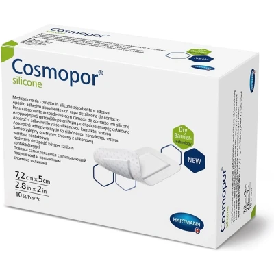 Afbeelding van Cosmopor Silicone pleister 7,2x 5cm 10 stuks