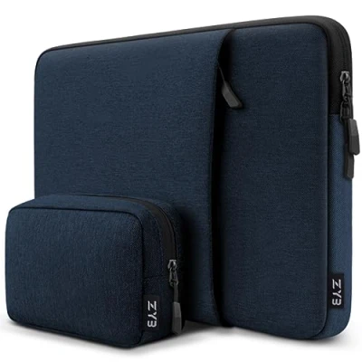 Afbeelding van ZYB Laptophoes 13,3 inch MacBook Air M2 M1 2022 2020 2012, Pro 14/13 M3 2023 2021 Surface Laptop, MateBook D14, Lenovo Asus Dell, blauw