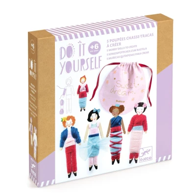 Afbeelding van Djeco knutselset diy zorgenpoppetjes