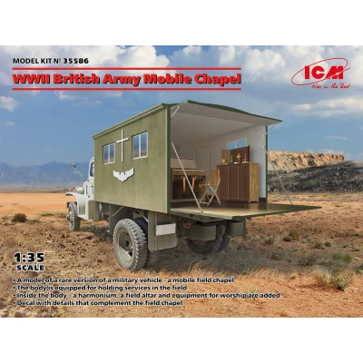 Afbeelding van 1:35 ICM 35586 WWII British Army Mobile Chapel Plastic Modelbouwpakket