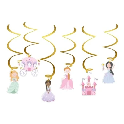 Afbeelding van Hangdecoratie Pretty Princess 6 stuks