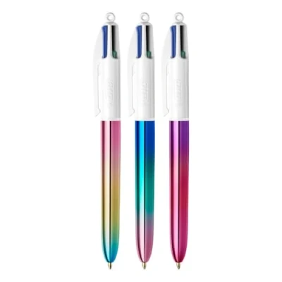 Afbeelding van BIC 1 set van 3 pennen in 4 klassieke kleuren Gradient decors Medium punt: mm