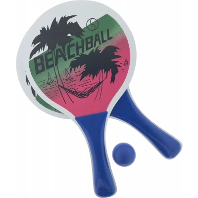 Afbeelding van Benson Beachball Set met Bal Ø 38 mm Roze/Groen/Blauw