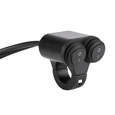 Afbeelding van Qiilu 22mm Universele Motorfiets Stuur Schakelaar Remlicht Mistlampen Hoorn Dubbele Knop Bediening (B)