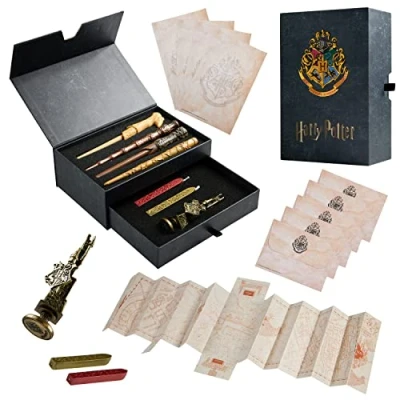 Afbeelding van Harry Potter briefpapier voor kinderen, toverstaf en