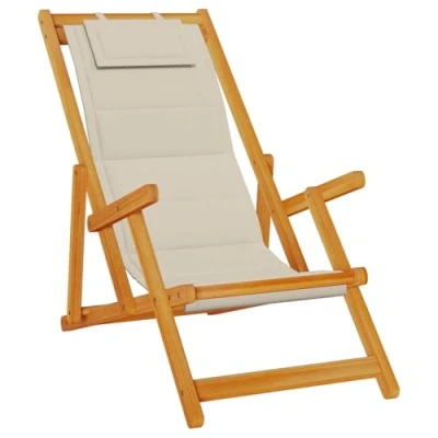 Afbeelding van vidaXL Inklapbare Strandstoelen Set van 2 Taupe