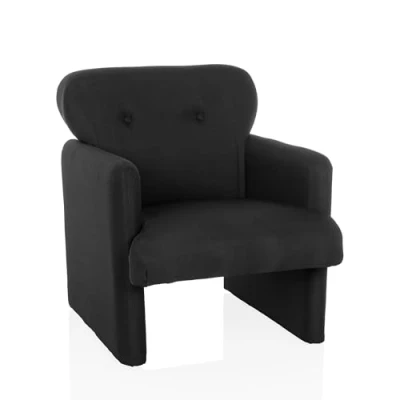 Afbeelding van CARIPITO 1 zits Stof Lounge stoel Zwart
