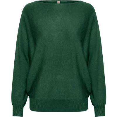 Afbeelding van Culture Annemarie Batwing Trui, Dames, Maat: Large, Botanical garden melange