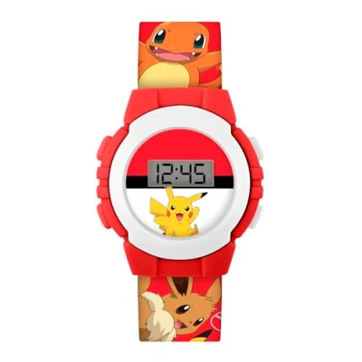Afbeelding van Accutime Pokémon POK4374 Digitaal horloge met rode karakterprint, Meerkleurig, modern, Modern