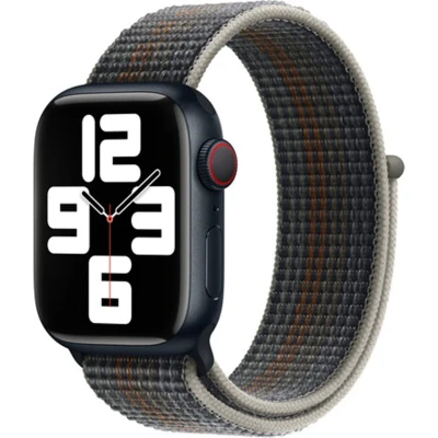 Afbeelding van Apple Watch geweven sportbandje Voor 3/4/5/6/7/8/SE 38/40/41mm Middernacht
