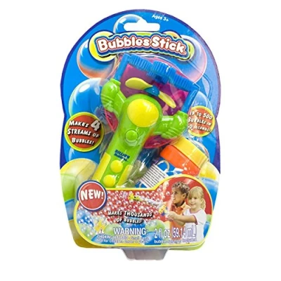 Afbeelding van alldoro bellenblaaspistool met ventilator, produceert veel zeepbellen een druk op de knop, 59 ml blaasoplossing, kleur gesorteerd, 4694