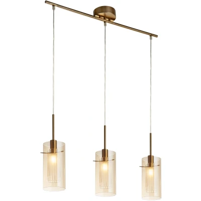 Afbeelding van Searchlight Duo III Hanglamp 71 X 13 130 Cm Brons En Champagne