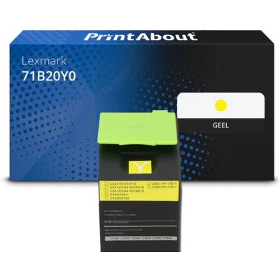 Afbeelding van Huismerk Lexmark 71B20Y0 Toner Geel