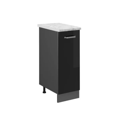 Afbeelding van Vicco Apotheekkast R Line, Zwart hoogglans/Antraciet, 30 cm WB Marmer