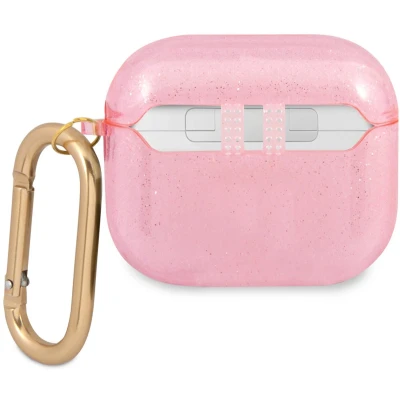 Afbeelding van Guess GUA3UCG4GP AirPods 3 cover roze/roze Glitter Collection