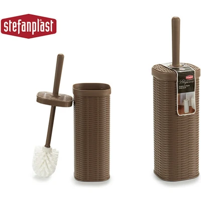 Afbeelding van Toiletborstel/wc borstel Elegance luxe serie beige 40 cm Badkamer artikelen