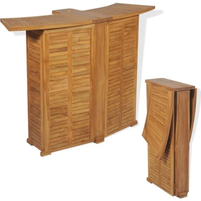 Afbeelding van Bartafel inklapbaar 155x53x105 cm massief teakhout