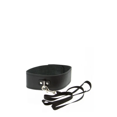 Afbeelding van Zwarte Halsband met Riem