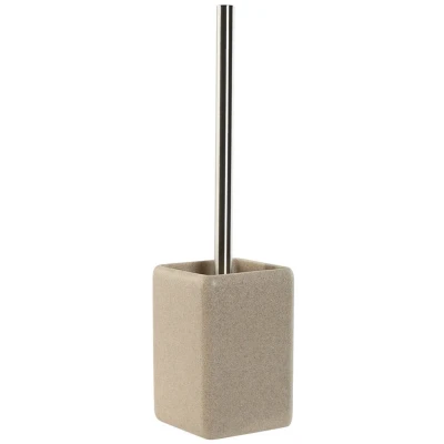Afbeelding van Toiletborstel Home ESPRIT Crème Zilverkleurig Hars Polyethyleen 9,5 X 36,5 CM