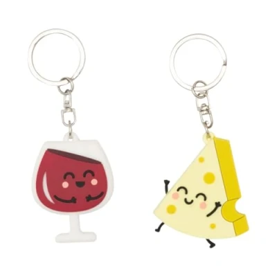Image de Set de 2 porte clés Mr. Wonderful Vin et fromage