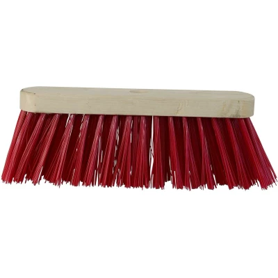 Afbeelding van Straatbezem pvc vrij 30cm rood afgerond