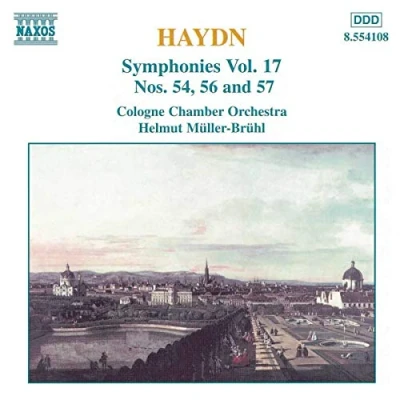 Afbeelding van Cologne Chamber Orchestra, Helmut Müller Brühl Haydn: Symphonies Vol. 17 (Nos. 54, 56 And 57) (CD)