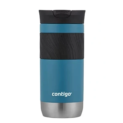 Afbeelding van Contigo Byron 2.0 thermosbeker van roestvrij staal met snapseal sluiting, koffiebeker To Go 100% lekvrij, vaatwasmachinebestendig deksel, BPA vrij, houdt tot 6 uur warm 470ml