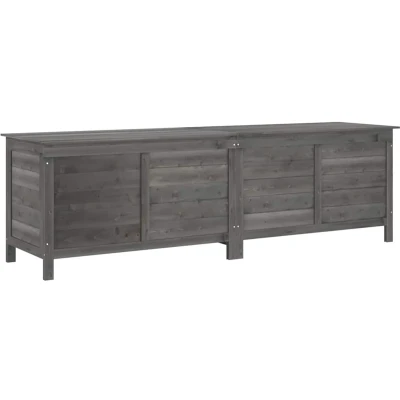 Afbeelding van Tuinbox 198,5X50X56,5 Cm Massief Vurenhout Antracietkleurig
