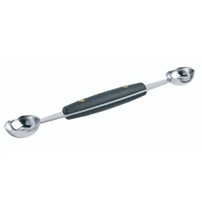 Afbeelding van Kitchen Craft meloenlepel, dubbele kop van roestvrij staal,