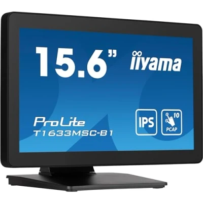 Afbeelding van Iiyama ProLite T1633MSC B1 Touchscreen monitor Energielabel: C (A G) 39.6 cm (15.6 inch) 1920 x 1080 Pixel 16:9 5 ms HDMI, DisplayPort, USB 2.0 IPS LCD