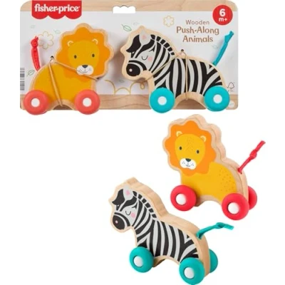 Afbeelding van Fisher Price Houten Duwdieren