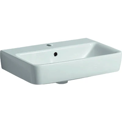 Afbeelding van Geberit Renova Compact meubelwastafel wit (55 x 37 cm) 1 kraangat, met