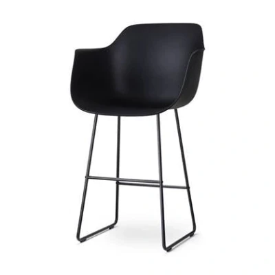 Afbeelding van Nolon Nino Puk Barkruk Zwart Armleunining Onderstel 75 cm