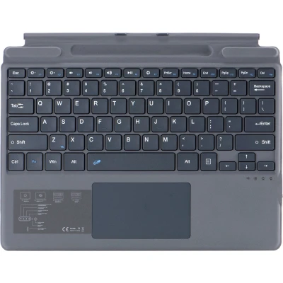 Afbeelding van Toetsenbord geschikt voor Microsoft Surface Pro 9/10/11/Pro X QWERTY Bluetooth Cover Met Touchpad Grijs