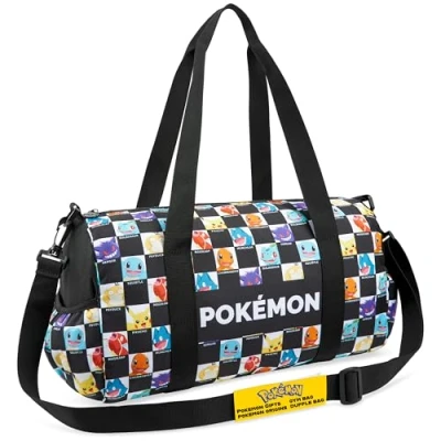 Afbeelding van Pokemon Sporttas voor kinderen, jongeren, Pikachu tas, ruime weekendtas, voetbaltas, gymtas, reistas of vakantie, cadeau idee Meerkleurig,