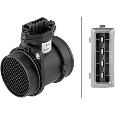 Afbeelding van HELLA 8ET 358 095 411 Luchtmassameter Zonder pakking VOLKSWAGEN: Golf 4, Passat B5 Saloon, 4 Variant, AUDI: A3 Hatchback, A4 Avant