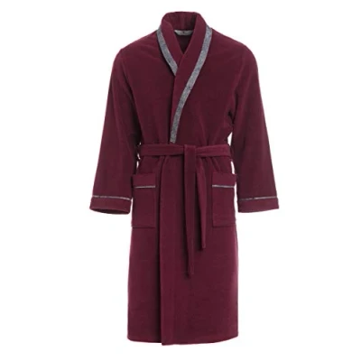 Afbeelding van Revise Badjas voor heren, ochtendjas, elegant, warm, RE 400, Bordeaux