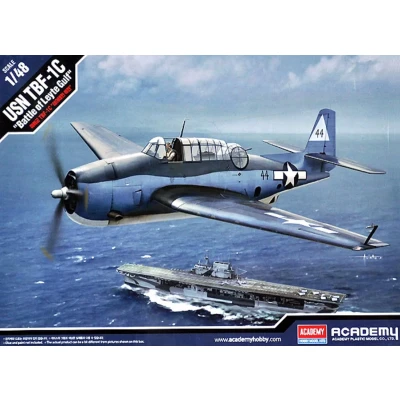 Afbeelding van 1:48 Academy 12340 TBF 1C Plane Battle of Leyte Gulf Plastic Modelbouwpakket