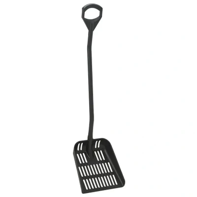 Afbeelding van Vikan Schoppen Ergonomische Uitlekschep Lange Steel Polypropyleen Hoogte 1305mm 380x340x90mm Zwart
