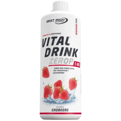 Afbeelding van Best Body Nutrition Low Carb Vital Drink 1000ml Aardbei