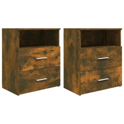 Afbeelding van Nachtkastjes 2 st 50x32x60 cm gerookt eikenkleurig
